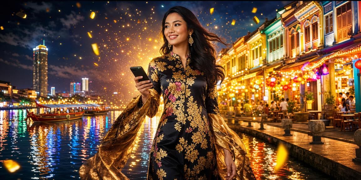 Pengguna gk9 menikmati permainan slot dalam talian di Pulau Pinang pada waktu malam